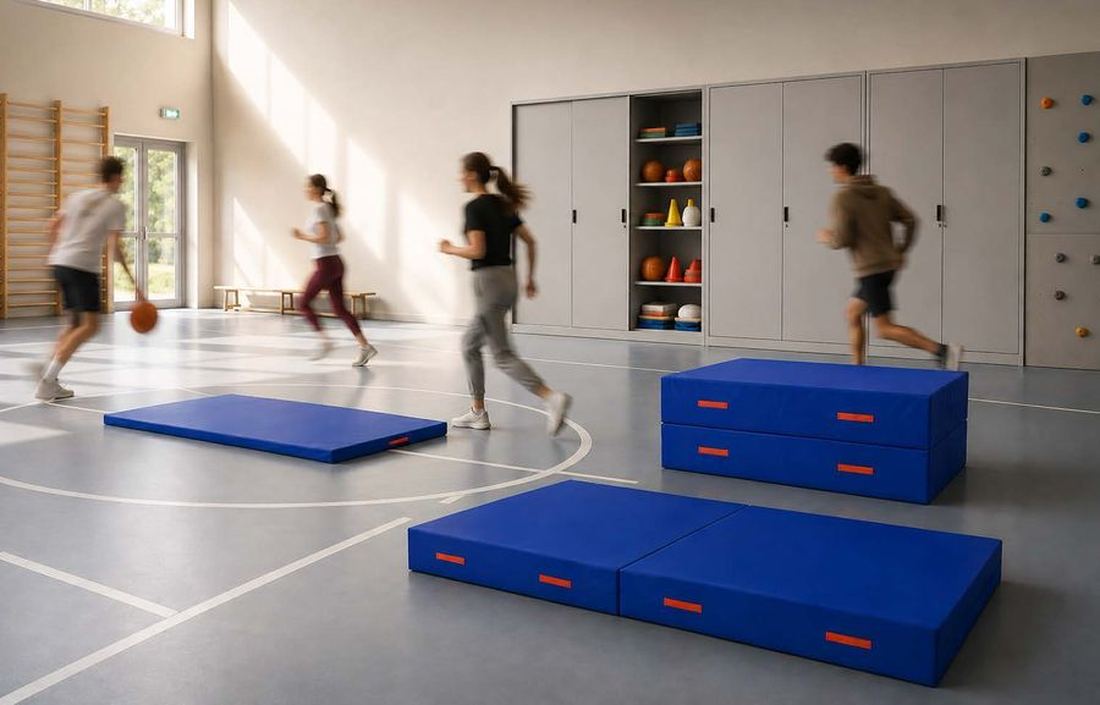 Studenti durante una lezione in palestra